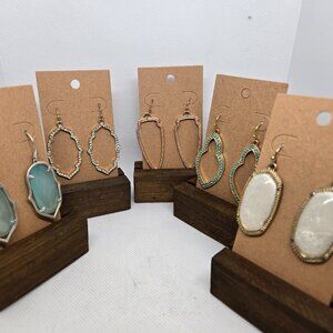 5 Pairs Marlyn Schiff / Kendra Scott style earrings